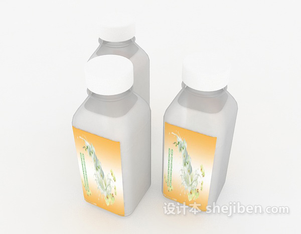 现代风格塑料瓶3d模型下载