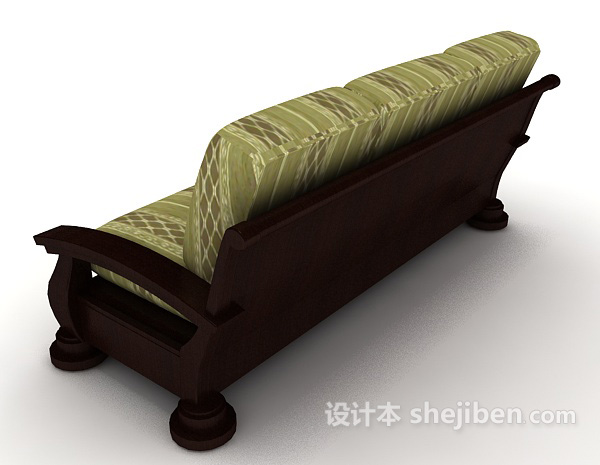 设计本欧式简单传统多人沙发3d模型下载