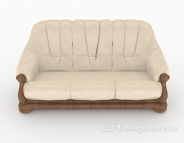 欧式风格欧式古典多人沙发3d模型下载
