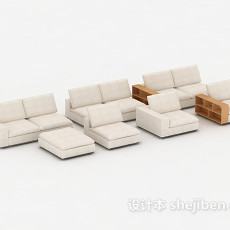 白色家居沙发集合3d模型下载