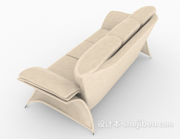 设计本白色现代家居沙发3d模型下载
