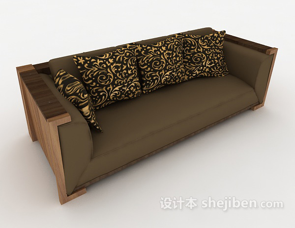 免费新中式家居沙发3d模型下载