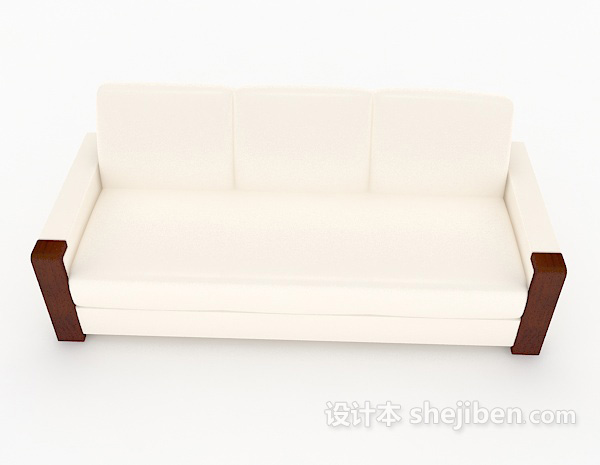 现代风格简单居家多人沙发3d模型下载