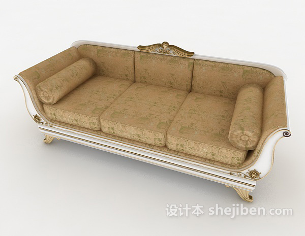 欧式风格欧式高档三人沙发3d模型下载