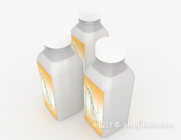 免费塑料瓶3d模型下载