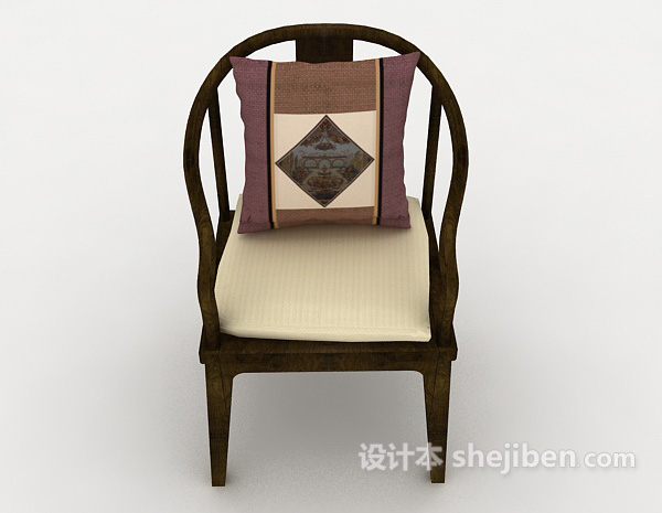 中式风格中式风格实木家居椅3d模型下载