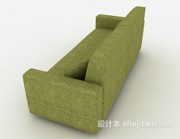 设计本绿色休闲沙发3d模型下载