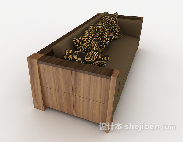 设计本新中式家居沙发3d模型下载