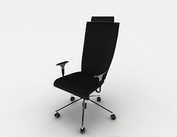 现代黑色个性休闲椅3d模型下载