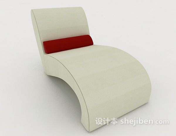 免费白色个性单人沙发3d模型下载
