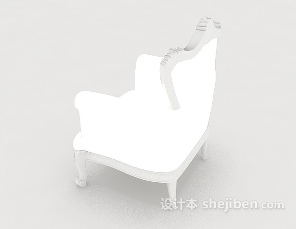 设计本简欧白色沙发3d模型下载