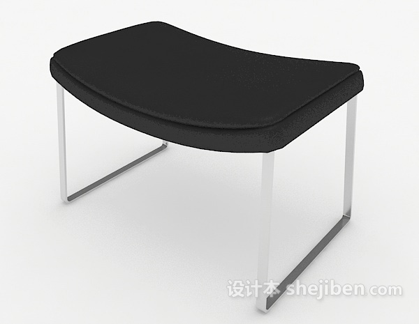 免费黑色凳子3d模型下载