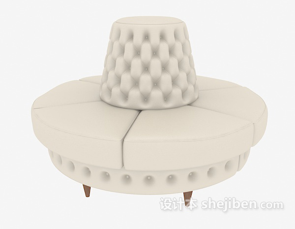 现代风格个性圆形沙发凳3d模型下载
