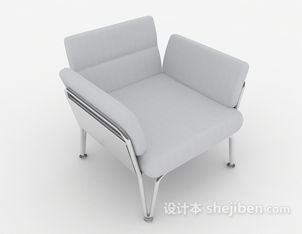 现代简约白色椅子3d模型下载
