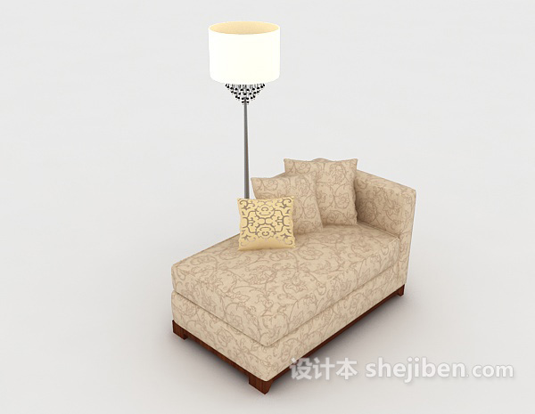 新中式简洁躺椅3d模型下载