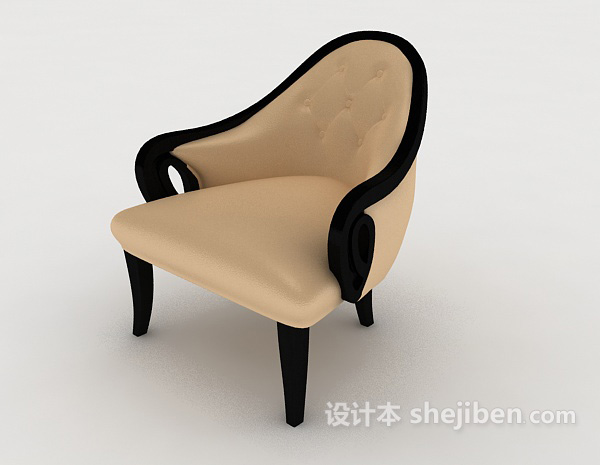 个性简约木质家具椅3d模型下载