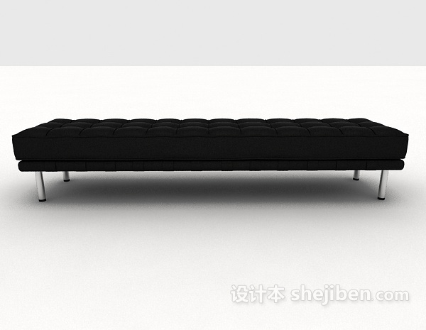 现代风格长条休闲凳3d模型下载