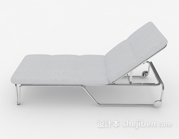 设计本简约白色躺椅3d模型下载
