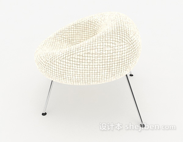 设计本白色个性椅子3d模型下载