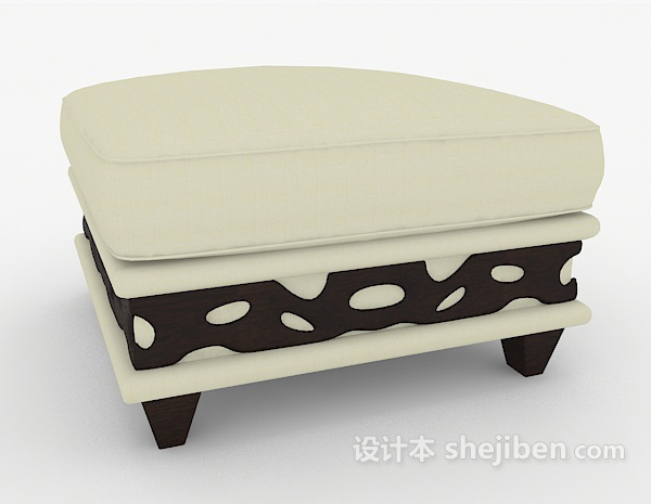 设计本简欧居家沙发凳3d模型下载