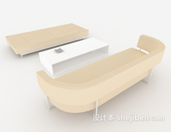 设计本简单时尚现代组合沙发3d模型下载