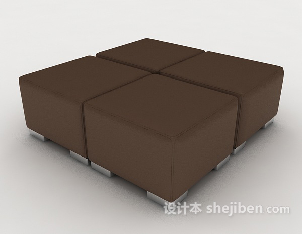 免费组合沙发凳3d模型下载