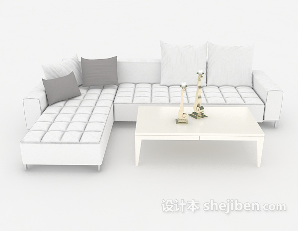 现代风格变色居家现代多人沙发3d模型下载