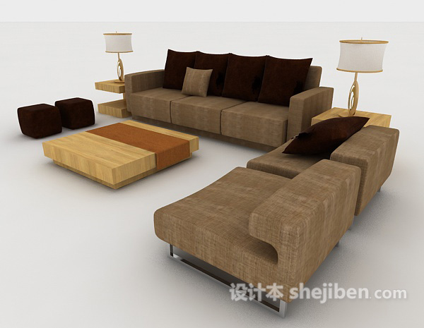现代风格简约家居组合沙发