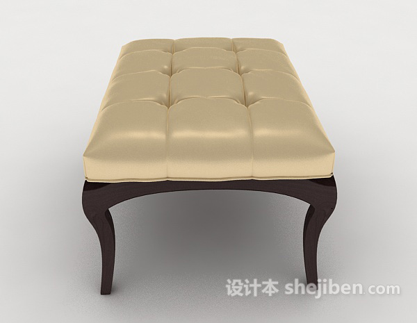 欧式风格欧式简单沙发凳3d模型下载