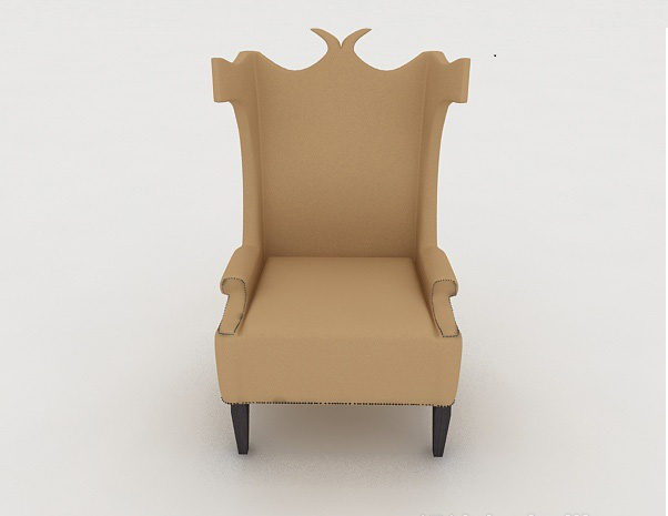 欧式风格欧式居家型单人沙发3d模型下载