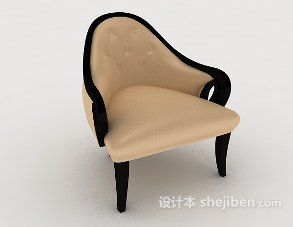 免费个性简约木质家具椅3d模型下载