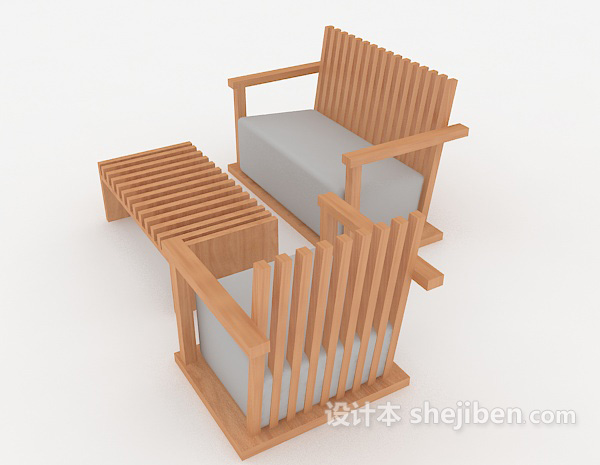 设计本现代简单组合沙发3d模型下载