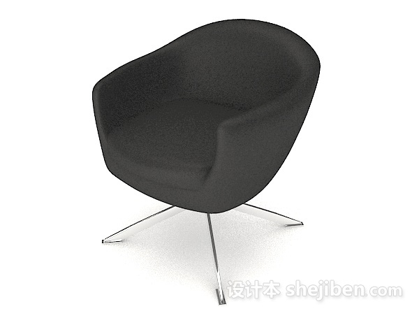现代风格黑色休闲简约椅子3d模型下载