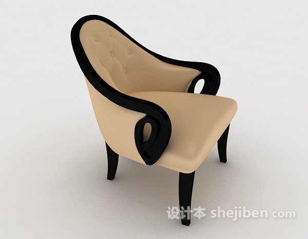 设计本个性简约木质家具椅3d模型下载