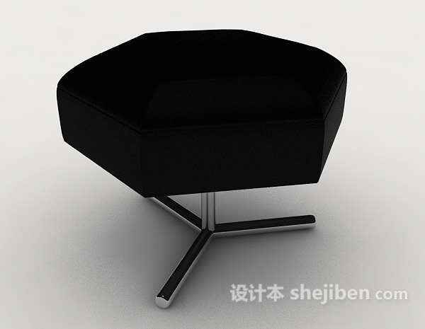 设计本黑色休闲个性椅子3d模型下载