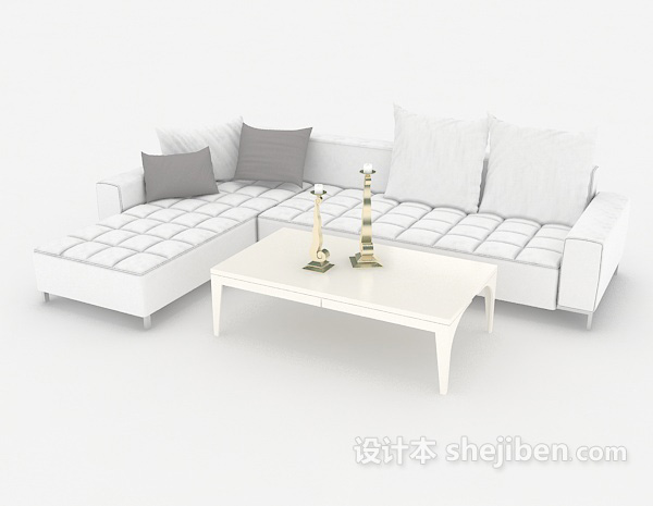 免费变色居家现代多人沙发3d模型下载