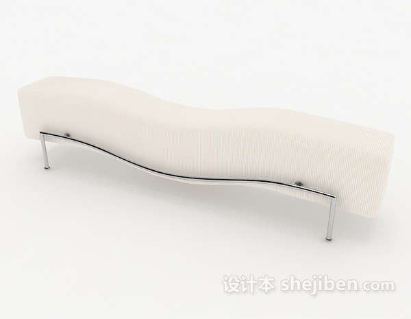 免费现代简约长沙发凳子3d模型下载