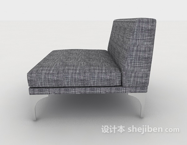 设计本麻布单人沙发3d模型下载
