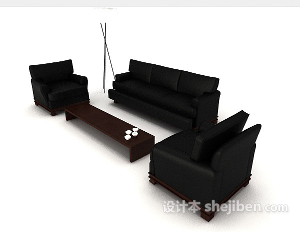 现代家居组合沙发3d模型下载