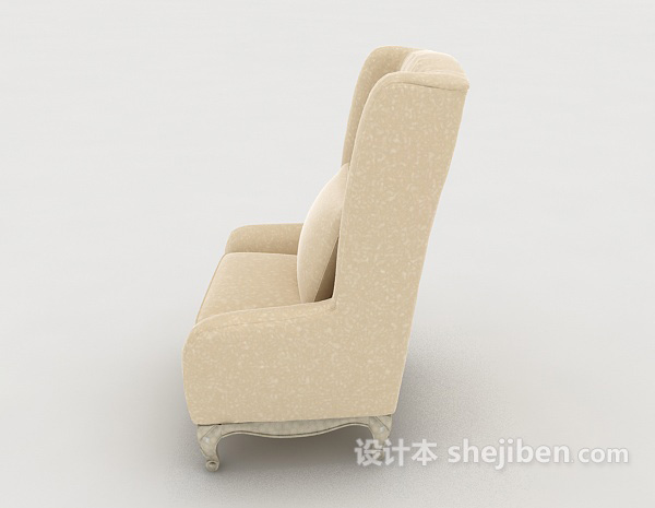 设计本欧式常见单人沙发3d模型下载