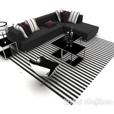 家居简单现代沙发3d模型下载