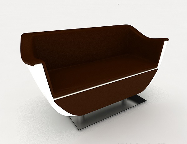 免费现代简约暗红色单人沙发3d模型下载