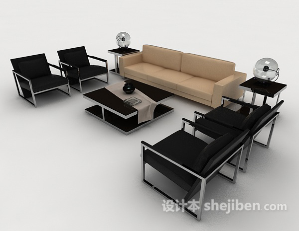 现代简单商务组合沙发