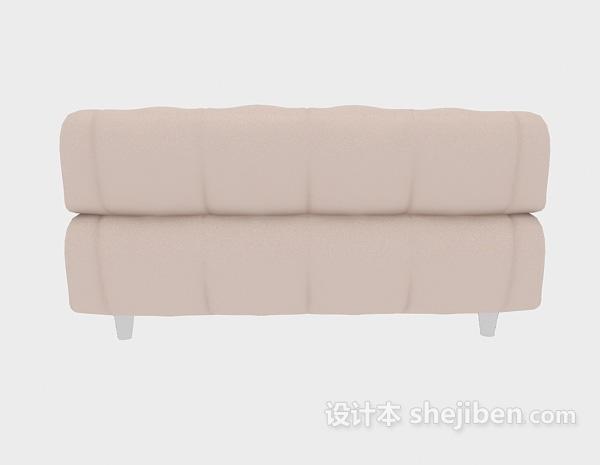 设计本米白色沙发凳3d模型下载