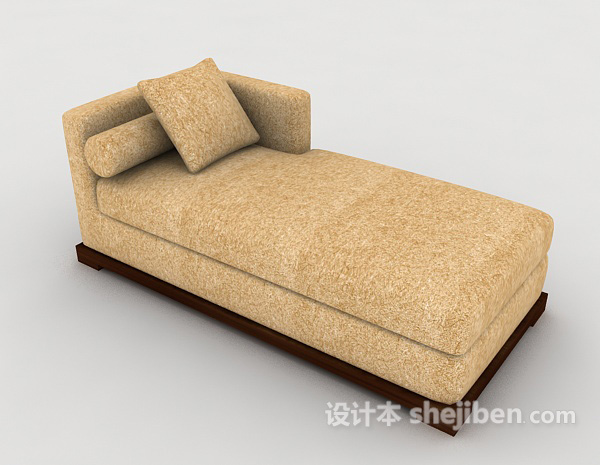 新中式躺椅沙发3d模型下载