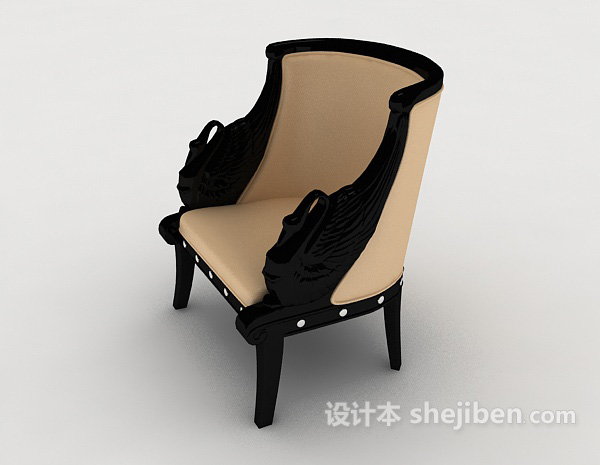 免费大方简约休闲椅3d模型下载