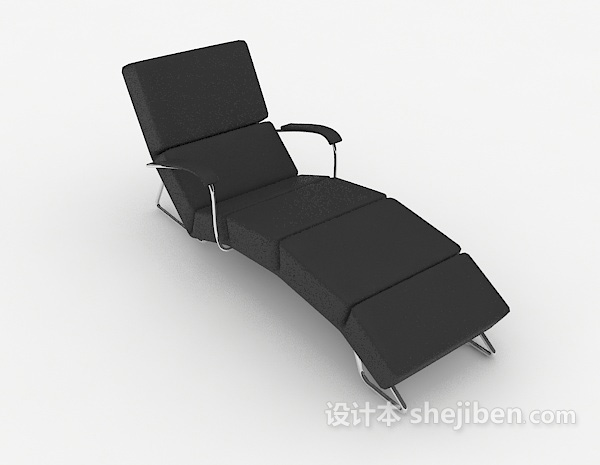 现代休闲黑色躺椅