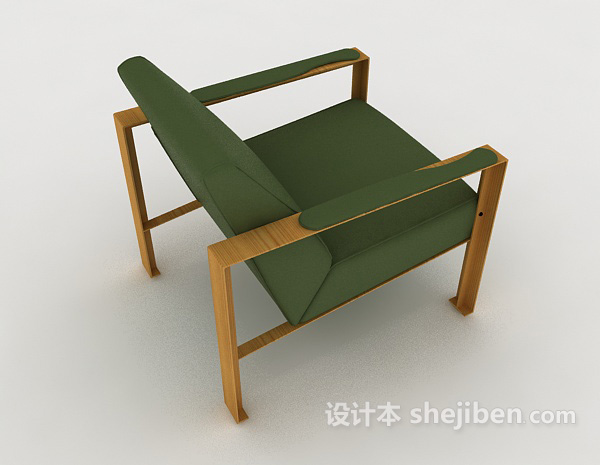 设计本田园简单家居椅3d模型下载
