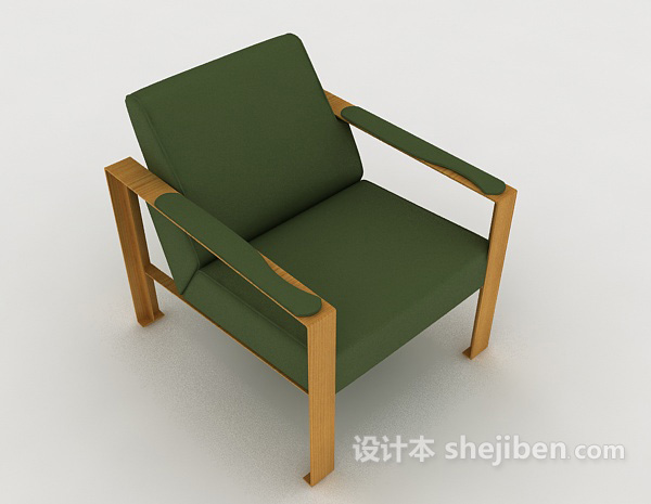 免费田园简单家居椅3d模型下载