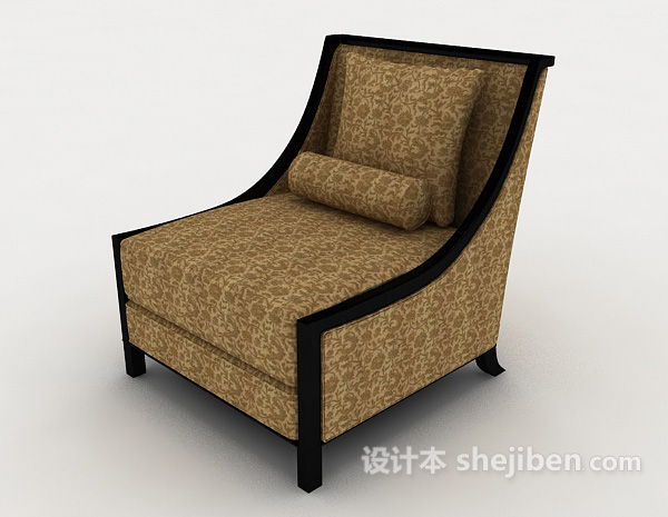 高档简单单人沙发3d模型下载